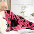 Cute Hot Pink Blanket for Kids - Soft Strawberry Pink Small Girls Toddler Blanket, Cow Print Gifts for Birthday Holidays