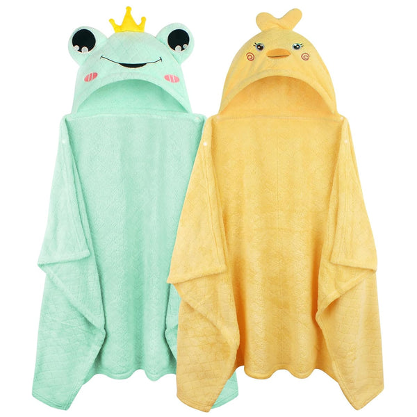 FUBANRAY Toddler Bath Towel Hooded Kids Towel Bath Baby Towels with Hood for