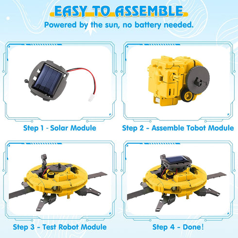 STEM Projects for Kids Ages 8-12 Solar Robot Kit 6-in-1 Space Toys for 10-Year-Old Gift
