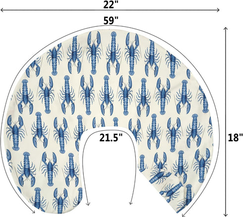 Summer Blue Lobster Baby Nursing Pillow Covers for Boy Girl Nautical Marine Animal Nursery Slipcovers for Breastfeeding
