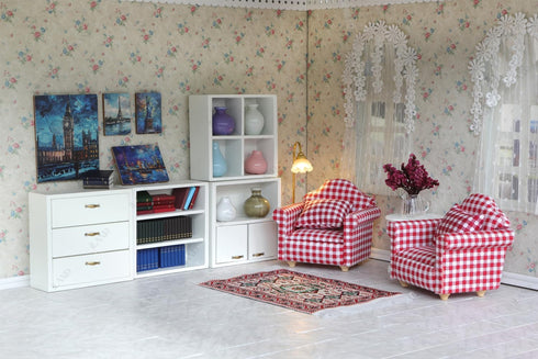 1/12 1/6 115pcs iLAND Dollhouse Flooring on Scale Scale, Miniature Dollhouse Accessories, Double-Sided Dollhouse Floor