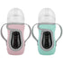 Beautyflier Set of 2 Reusable Glass Baby Bottle Insulator Adjustable Sleeves with Double