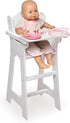 Toy Doll High Chair with Accessories by Badger Basket for 18 inch Dolls