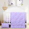 JISEN 3 Piece Crib Bedding Set Soft Baby Crib Bedding Set Butterfly