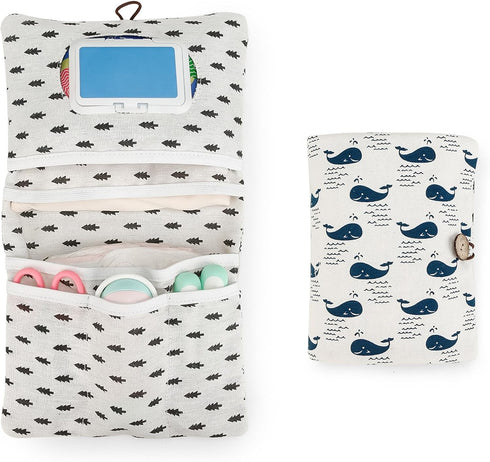 KDUPUP Baby Diaper Bag, Organizer Travel Wet Wipes Dispenser Holder, Reusable Baby Wipe Case Carrying Pouch, Portable
