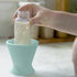 Boekee Baby Bottle Holder, Easy Hands Free Silicone Breast Pump Holder for One Handed Bottle Prep, Robins Egg, 1-Pack