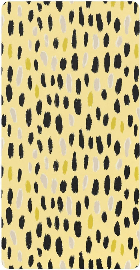 miaozhen Cotton Baby Crib Sheets Soft Stretchy Ghothic Leopard Pastel Yellow Crib Mattress