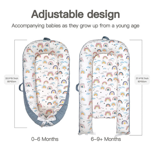 Bubbyhuts 100% Tummy Infant Support Cushion-Breathable and Soft Organic Cotton, Portable Time Mat with Removable