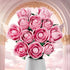 XGSHJ Set 12 Pack Pink Rose Bouquet Building for Girls & Boys - Botanical Collection Gift for Easter Basket Artificial