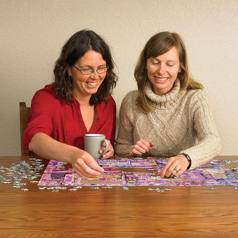 Cobble Hill 1000 Piece Puzzle - Purple, Sample Poster Included