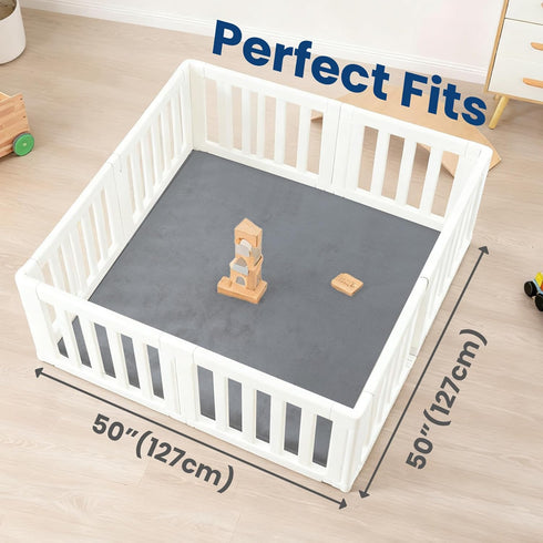 Floor,1.3" 50"50" Tummy Huloo Sleep Baby Play Mat for Thick Elasti-Foam Playpen Mat for Time,Water Repellent Soft Coral