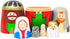 Nesting Doll Holy Family - The Nativity Family Wooden Nesting Dolls Matryoshka Figurines - Set of 5 Dolls (Brown)