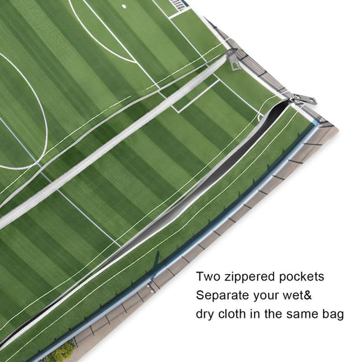 Haskirky 2 Soccer Field Pcs Cloth Diaper Wet Dry Bags,Waterproof and Washable Bag for Travel Reusable Wet Bag for Baby