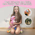 19.6 inch 5 Set Muiteiur Pink Dinosaur Stuffed Animals, Soft Dinosaur Stuffed with Cute Babies T-Rex Zippered Belly