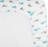 American Baby Company Fitted Crib Sheet, 28" x 52", Soft Breathable 100% Cotton Jersey Sheet, Aqua Whales for Crib and