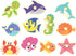 18 11 Wooden Peg Puzzle, Sea Creature Chunky Baby Puzzles, Colorful Wood Shape Puzzle Peg Board, Animal Knob Puzzles