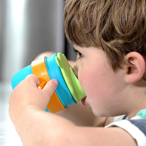 Easy Learn Drink and Snack Set – Toddler Straw Learning Cup, Silicone Baby Cup, Training Straw Cup for Baby + Toddler