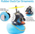 wonuu Rubber Duck Toy Car Decoration, Blue Duck Dashboard Ornaments with Cool Glasses & Propeller Helmet