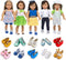 American 18 Inch Doll Clothes and Accessories, 5 Sets Doll Clothes Dress Outfits + 2 Random Style Shoes