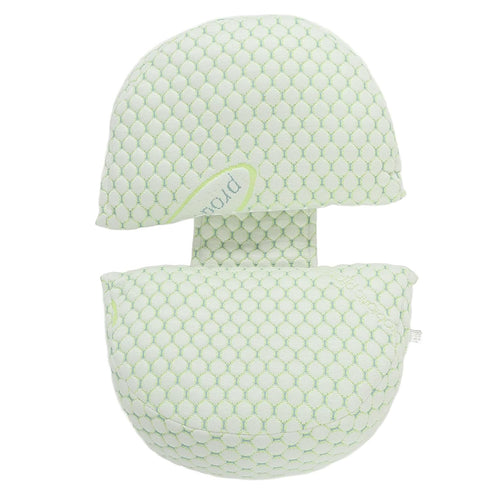 Pongnas U Shaped Maternity Support Pillow with Detachable Cushion & Zipper Cover for Neck and BackSoft Green Pregnancy
