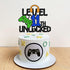 Level 11th Unlocked Cake Topper, Happy 11th Birthday Cake Decoration, Video Game Controller Theme Supplies