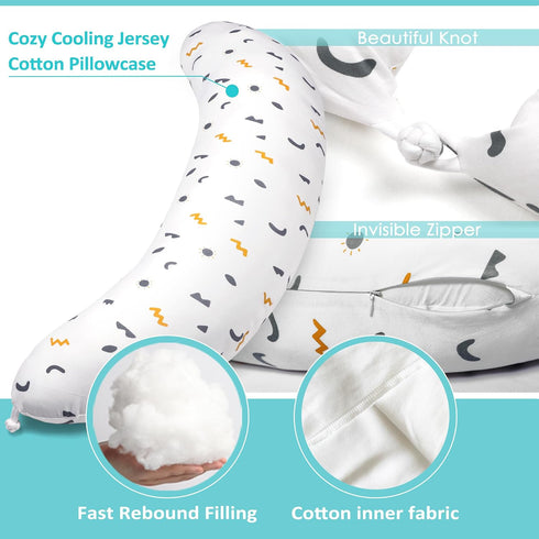 BYRIVER Firm C Shaped Pregnancy Pillows for Sleeping, Belly Hip Leg Knee Support Side Sleeper Body Pillow, Cuddle