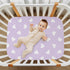 J JOYSAY Mattress,39 27 Hearts Light Purple Fitted Crib Sheet for Boys Girls Baby Soft Crib Sheets for Standard x
