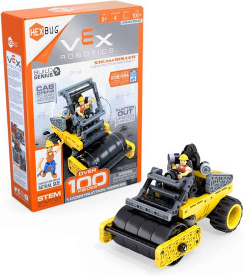 HEXBUG VEX Robotics Steam Roller, Buildable Construction Toy Gift for Boys and Girls Ages 8 and Up