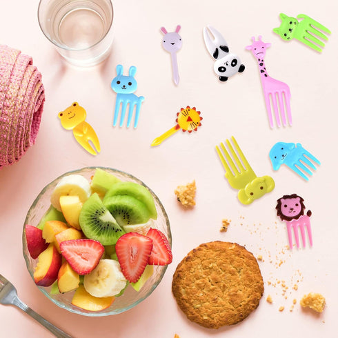 GO FRESH Food Picks for Kids, 30 Pieces Animal Bento Deco Set, Mini Cartoon Toothpick for Baby Showers and Kids Parties
