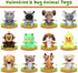 12pcs 3.9 Inch Skylety Mini Safari Stuff Animal Cute Jungle Stuffed Animal Lion Rabbit Owl Hedgehog Monkey Tiger Zebra