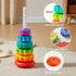 Baby Spinning Stacking Toys, Sensory Toys for Toddlers 1-3, Rainbow Ring Spin Montessori Toy for 6-12 Months