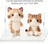 3-7" (2Pack) Clear Acrylic Doll Stand - Adjustable Holder for Sitting/Standing Collectibles, Tool-Free Installation