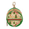 Christmas Elements Round Pacifier Storage Case with Zipper, Portable Pacifier Case for