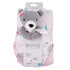 NoJo Girl Bear and Penguins White, Gray, Pink Super Soft Christmas Sherpa Baby Blanket and Security Blanket Set