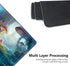 MTG Playmat for Card Game, Stitched Magic Zone, 24x14 inches Non-Slip Silicone Bottom Battle Mat-Forest Mushroom