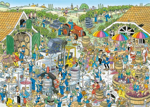 Jumbo, Jan Van Haasteren - 'The Winery' Unique Comic Fun Designed Jigsaw Puzzle for Adults - 1,000 Piece