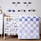 SmoothNovelty 5 Pcs Cars Theme Baby Crib Bedding Set Include Checkered Crib