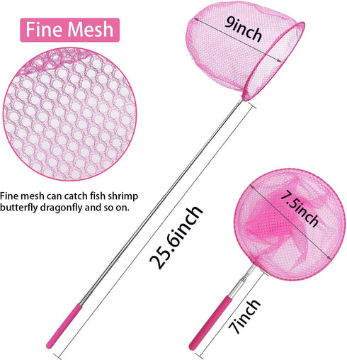 Outdoor Exploration Telescopic Bug-Catching Nets, 2 Pack for Children's Nature Exploration