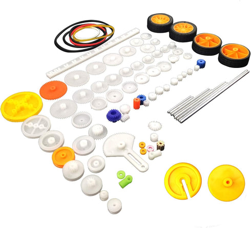 EUDAX 82 pcs Plastic Gear Package Kit - DIY Gear Assortment for Toy Motor Car Robot Accessories