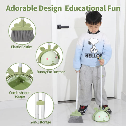 Set, Set Set 1-5,6pcs Midoneat Kids Cleaning Toy Mini Child Broom, Mop and Dustpan, Little Housekeeping Helper ,Pretend