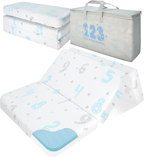 Pack and Play Mattress, 38"x26" Pack N Play Mattresses Dual-Sided Design for