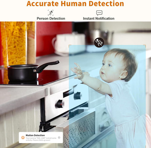 Alaga 5G 2K Indoor Camera for Home Security, Security Camera, Pet/Baby/Dog Camera with Phone App, AI Motion Detection