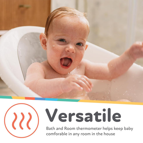 Nuby Bath and Room Digital Thermometer, Baby Thermometer for Safe Bath and Room Temperatures