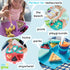3 Silicone On-The-Go Snack Mat Foldable Reusable Placemat with Compartments and Lids Travel-Friendly Baby and Toddler