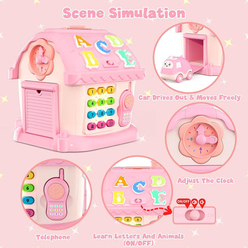 1 1st 6-12 12-18 HYES Toys for Year Old Girl Gifts, Musical House Learning Toddler Toys with Story, Letter, Games First