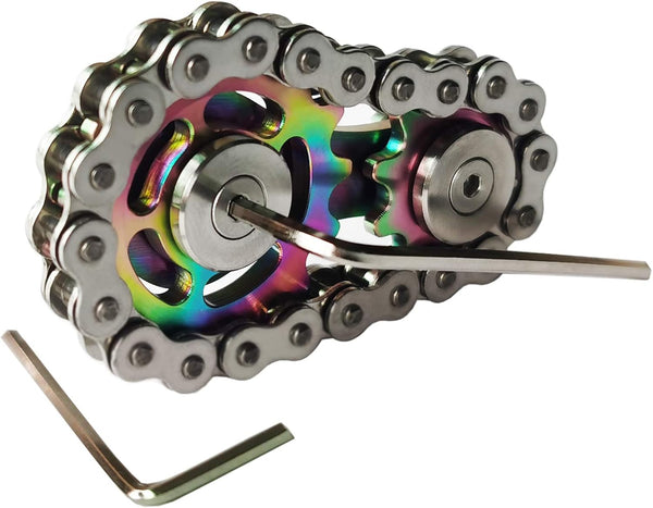Sprocket Fidgets Chain Stainless Steel Fidget Cube Gears Linkage Bike Chain Novelty
