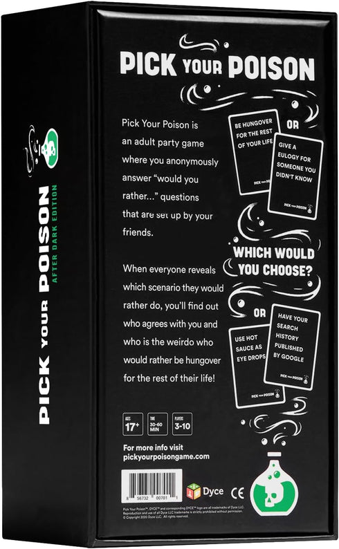 PICK YOUR POISON Party Game - AFTER DARK Expansion with 100 New Cards for Adult Game Night