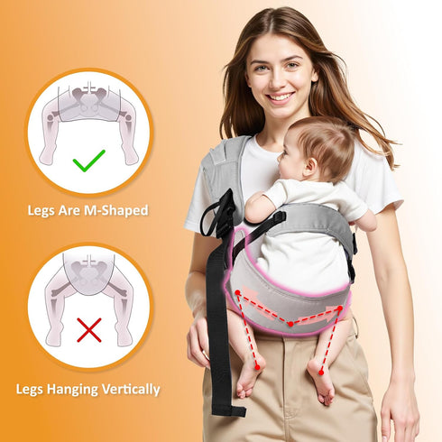 FUNITO 1555 lbs Toddler Carrier Sling for Newborn to Toddler, Ring Sling Baby Carrier with Breathable & Anti-Slip Seat