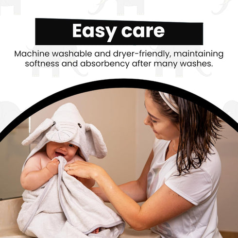 Premium Baby Towel for Bath with Hood, Extra Soft, Silky Smooth Fabric, Made from Viscose derived from bamboo