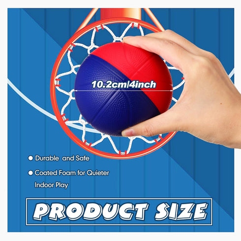 6 Pcs Basketball Stress Balls, 4 Inch Soft Mini Foam Balls for Indoor Outdoor Sport Theme Parties